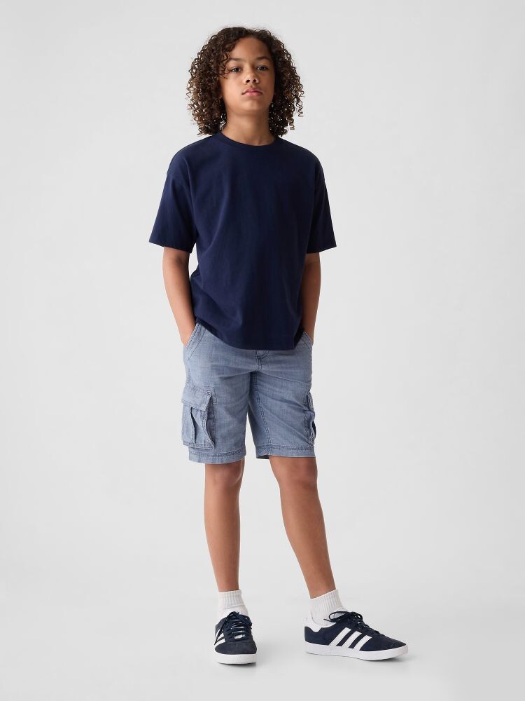 

Детские джинсовые шорты карго Gap, синий