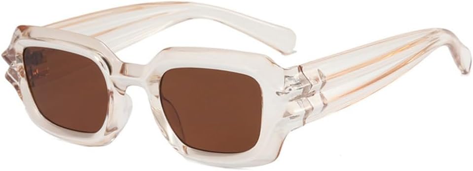 

Необычные популярные солнцезащитные очки для женщин, винтажные панк-солнцезащитные очки, модные очки для женщин, очки для активного отдыха для мужчин TKKTLLT, Champagne Brown