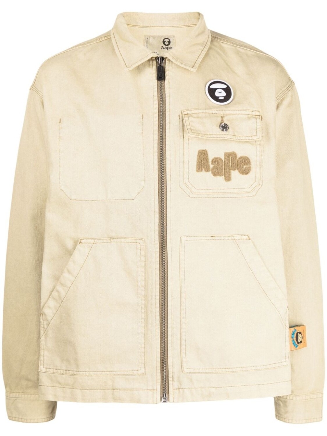 

A Bathing Ape легкая куртка с нашивкой-логотипом, нейтральный цвет