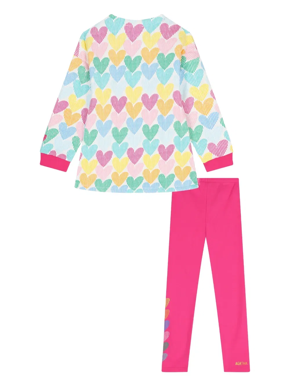 Комплект из леггинсов с принтом в виде сердечек Agatha Ruiz De La Prada, белый — фото 2