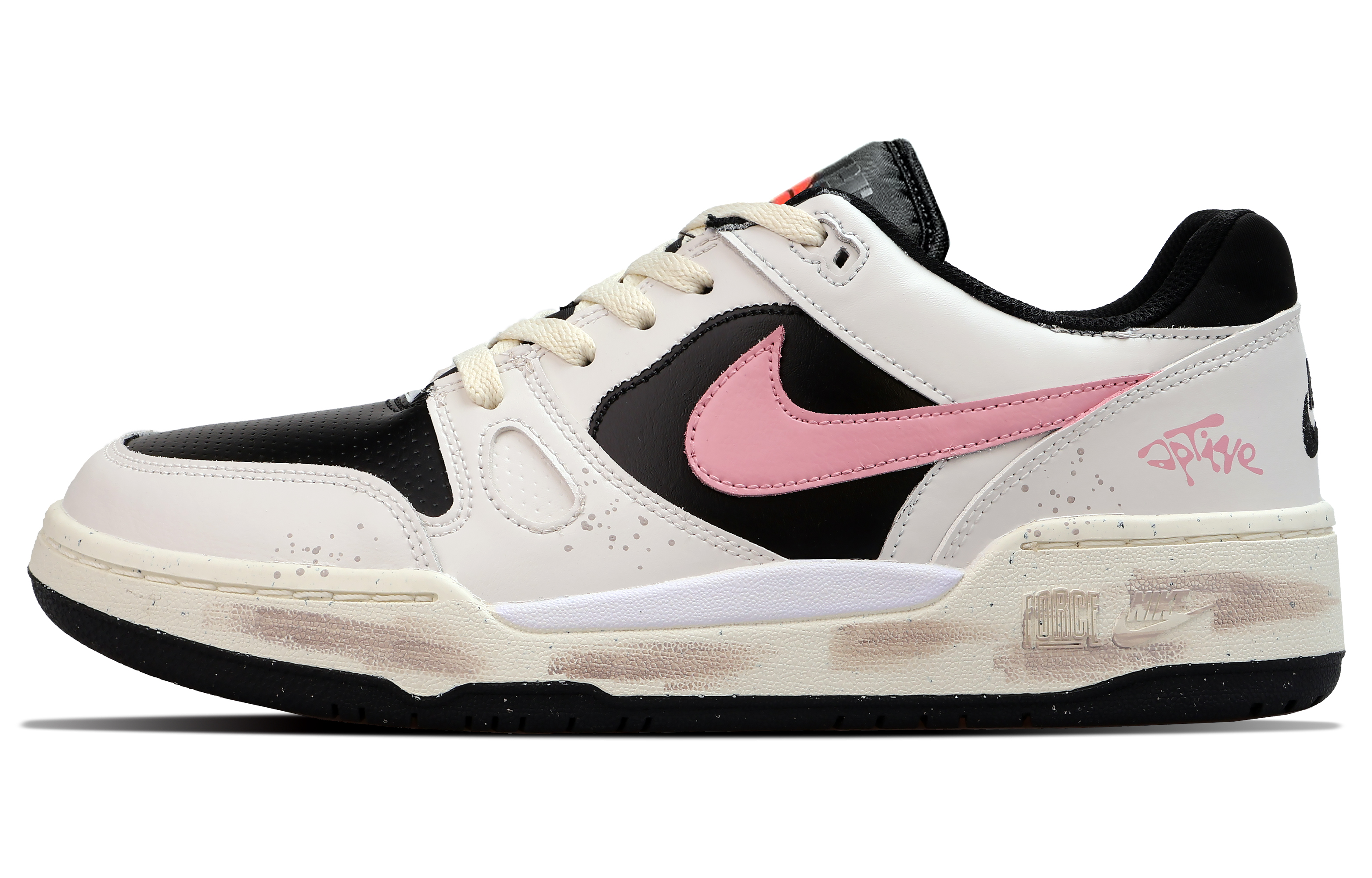 

Nike Кроссовки для скейтбординга Full Force Scarlet Sakura Dreamland с противоскользящим покрытием, износостойкие, низкие, мужские, черно-розовые