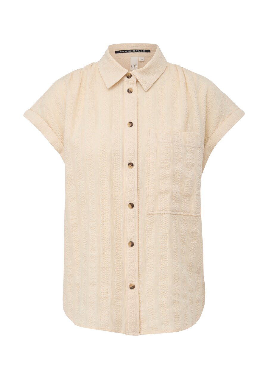 

Блузка с коротким рукавом QS Blouse, бежевый
