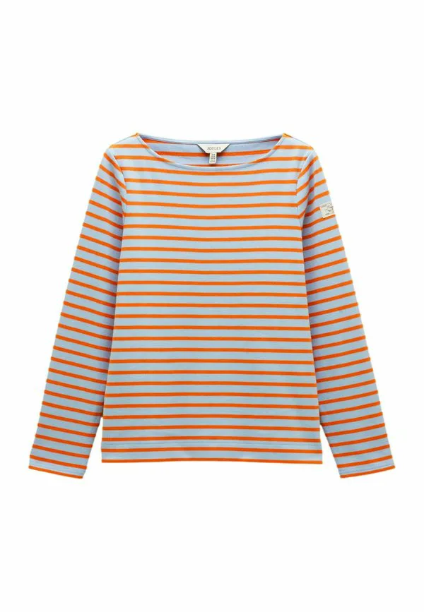 

Футболка в бретонском стиле с длинными рукавами и вырезом-лодочкой стандартного кроя. Joules, Blue /Orange, Оранжевый, Футболка в бретонском стиле с длинными рукавами и вырезом-лодочкой стандартного кроя. Joules, Blue /Orange