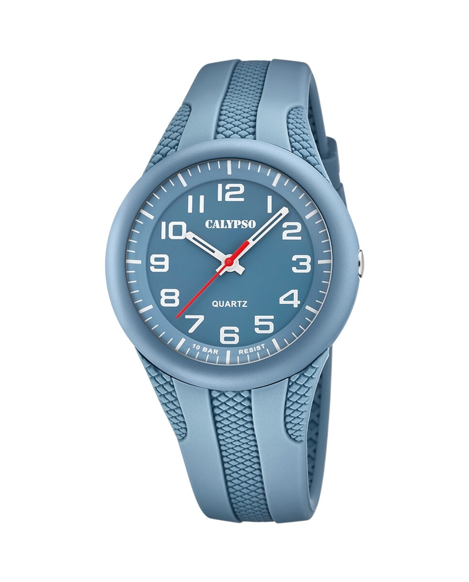 

K5835/1 Мужские часы в уличном стиле, синие резиновые Calypso, синий