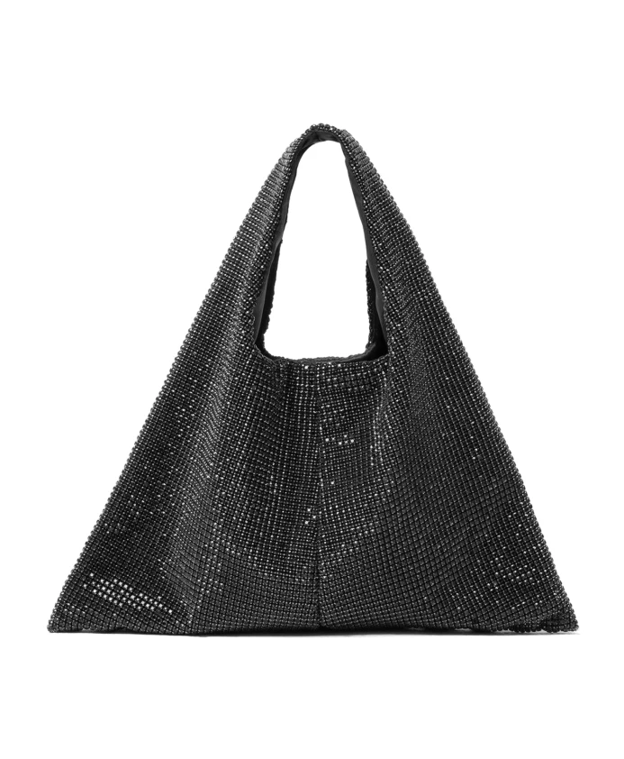 

Элегантная вязаная сумка-шоппер со стразами. Twentyfour, черный