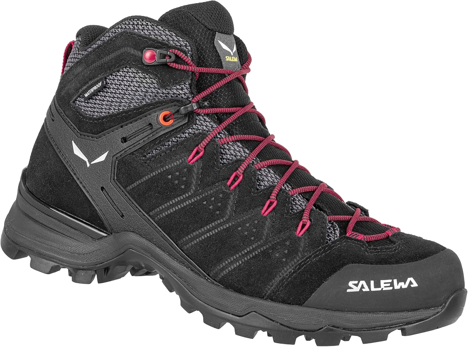 

Мужские водонепроницаемые треккинговые и походные ботинки Salewa Alp Mate Mid, черный/розовый