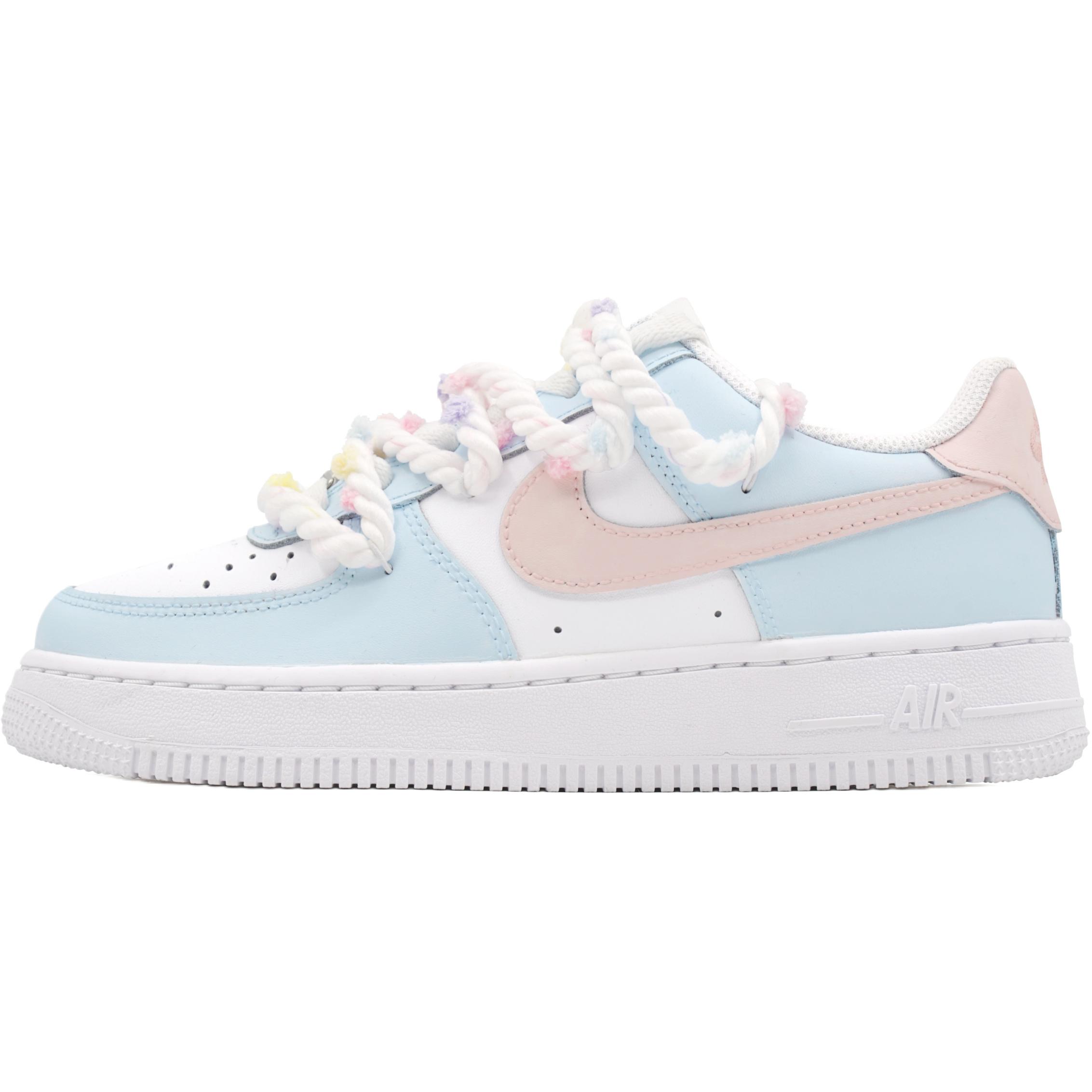 

Детские кроссовки для скейтбординга Air Force 1 для начальной школы Nike, белый/синий