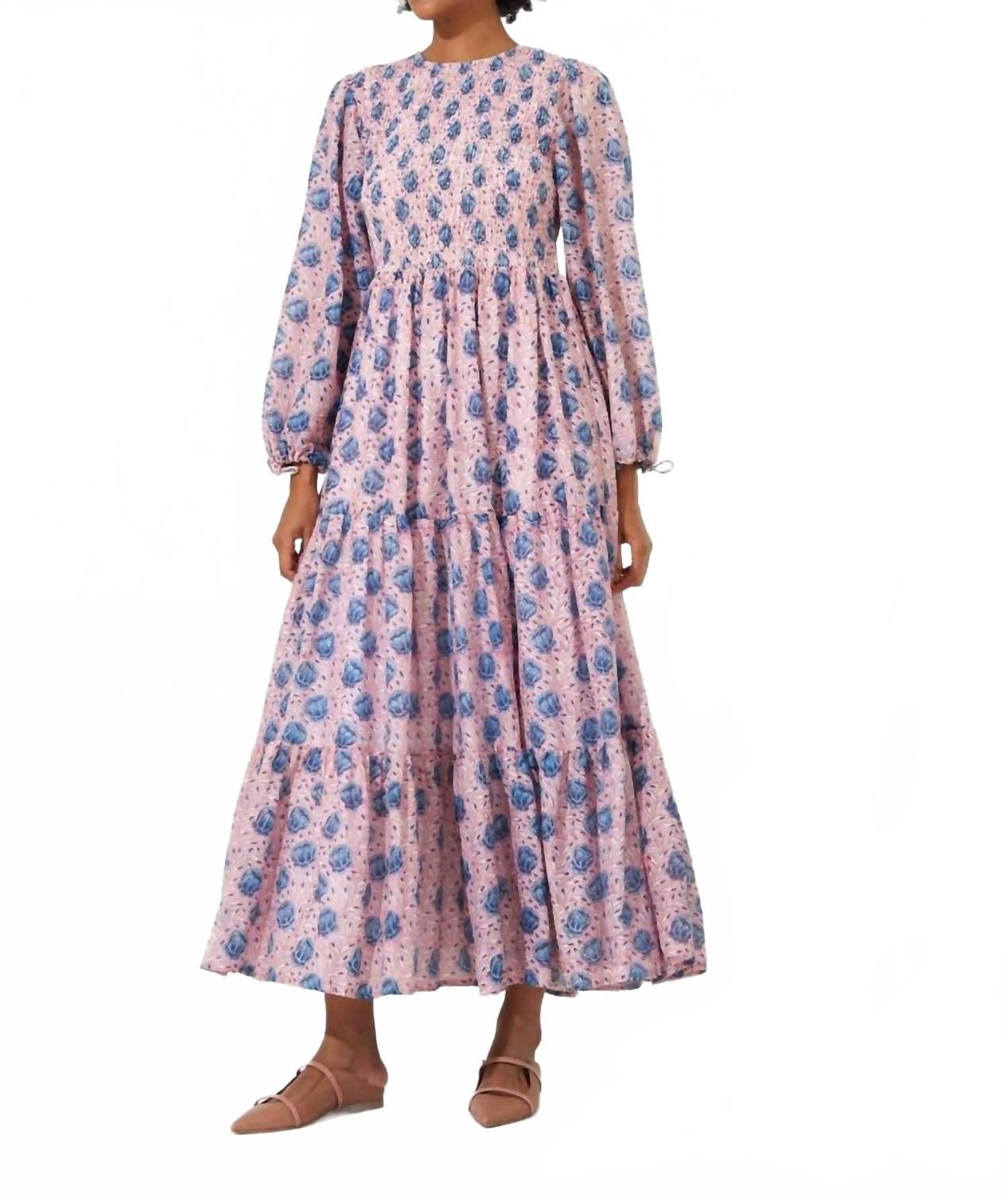 

Versailles платье макси с буфами в цвете Petal Oliphant, Petal