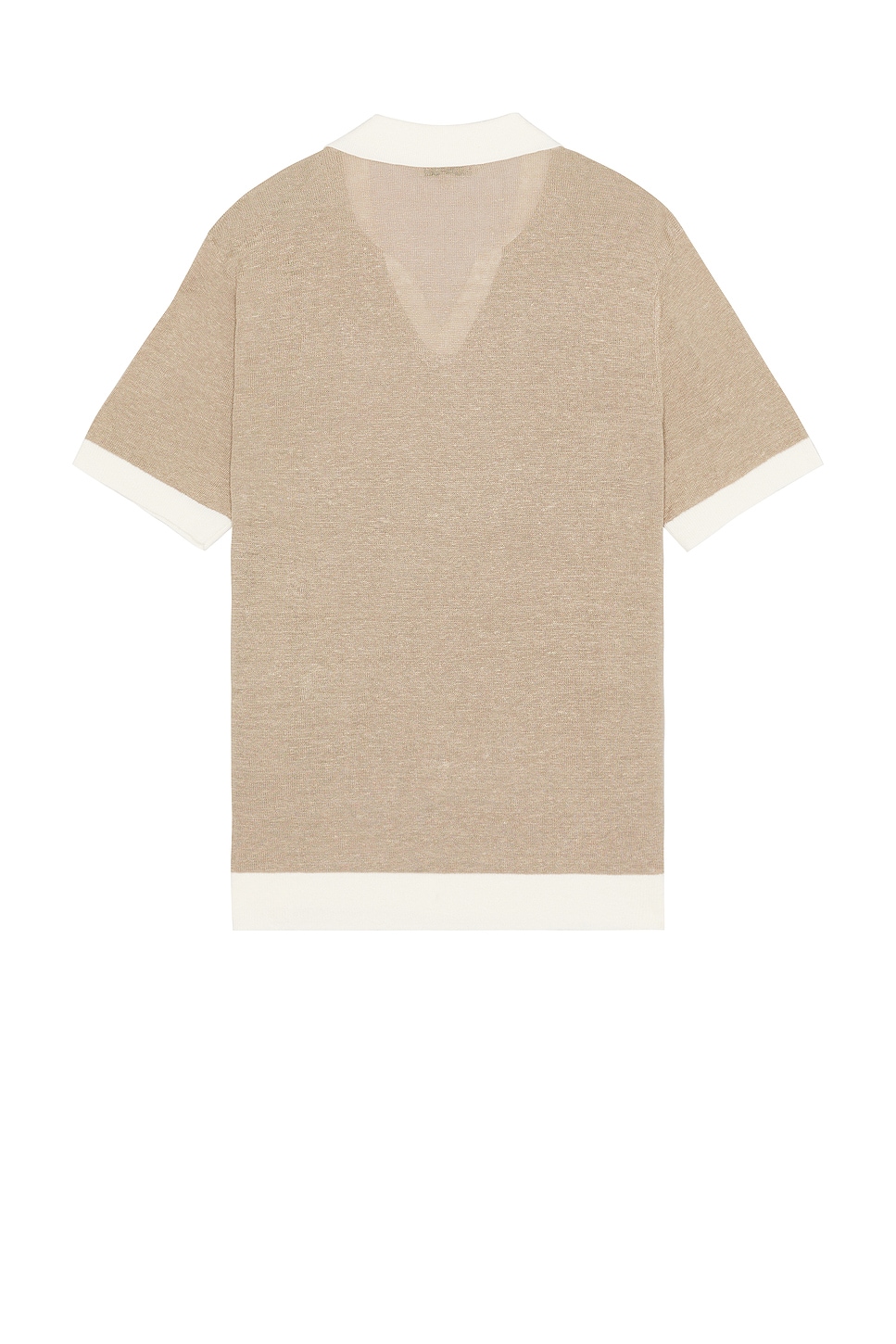 

Льняной поло Johnny с воротником Onia, Tan & White