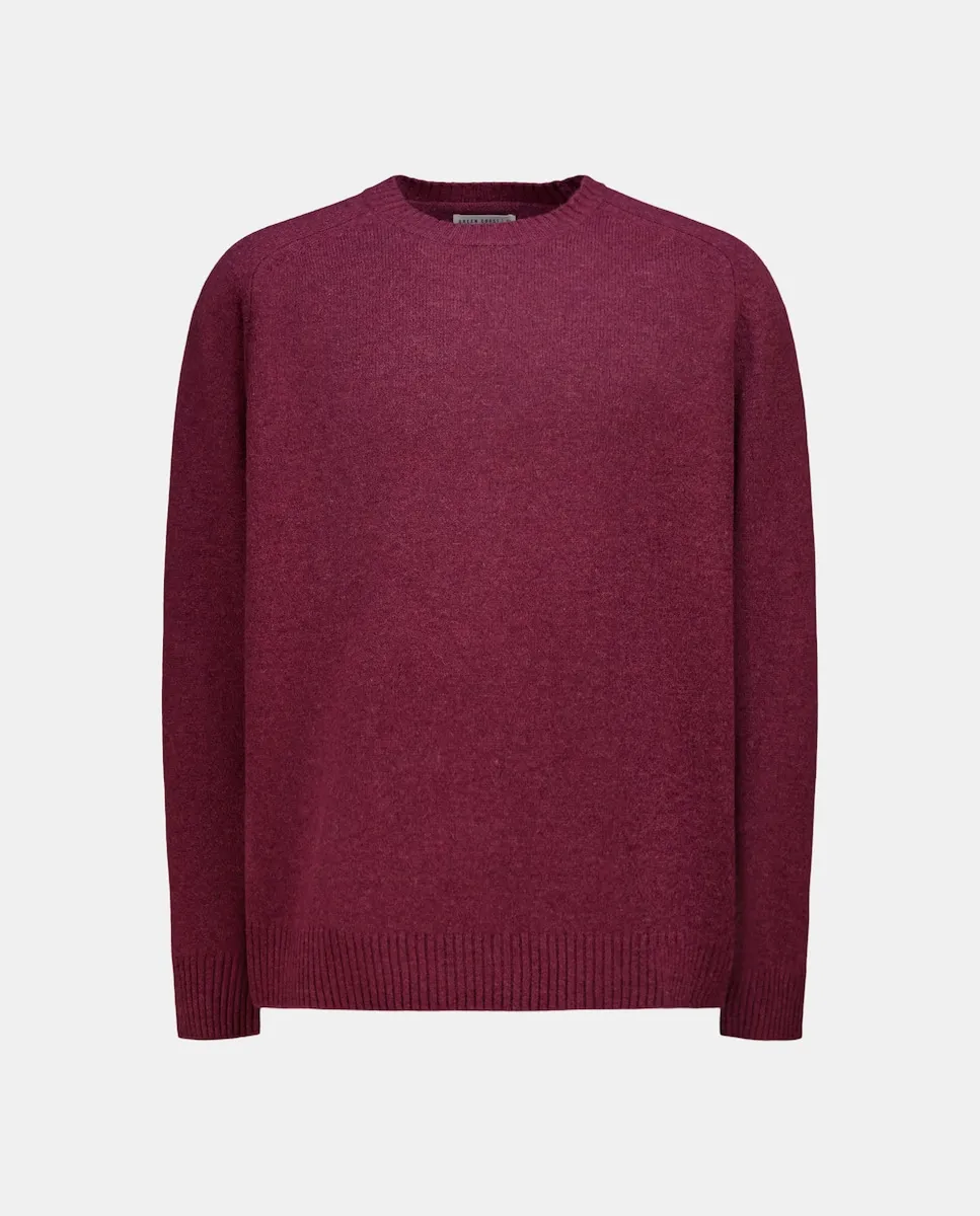 

Мужской свитер из овечьей шерсти с круглым вырезом Green Coast, бордовый