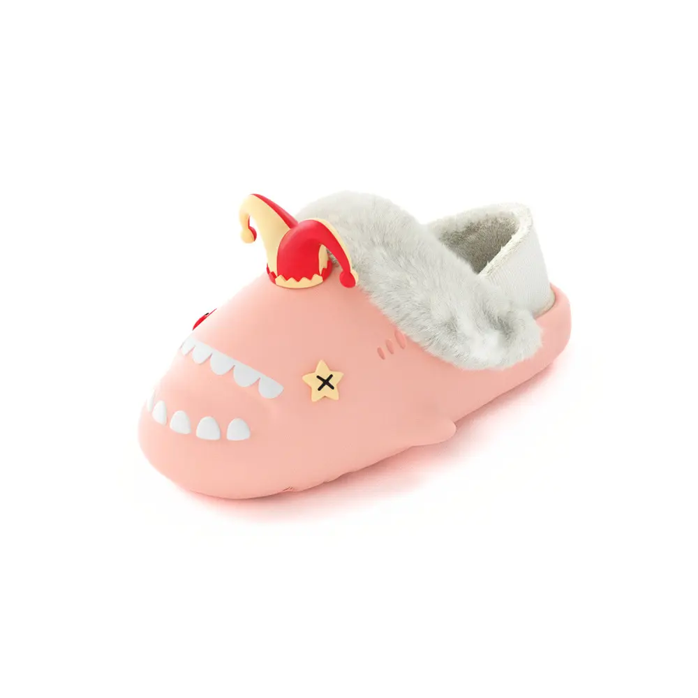 

HelloSlippers Акульи зимние тапочки Sharkicks Winter Joker с закрытым носком и каблуком унисекс розовые, цвет Pink