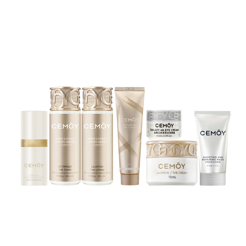 

Набор пробников: тонер, очищающее средство, сыворотка, крем для глаз успокаивающая маска для лица стабилизирующая, подтягивающая, увлажняющая, восстанавливающая Cemoy