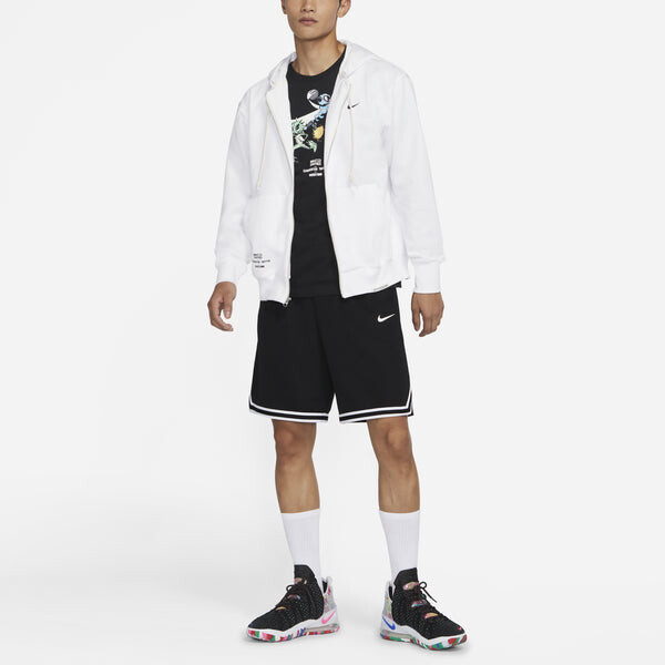 Толстовка Men's Nike Back Logo Sports Knit Hooded Zipper White, белый — фото 2