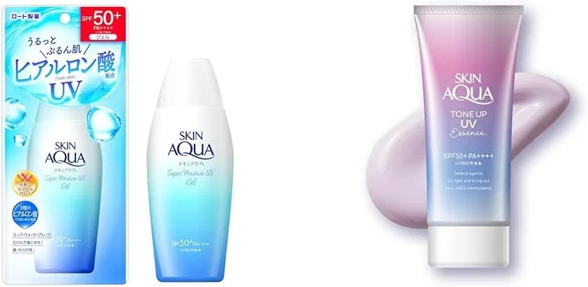 Набор солнцезащитных средств Skin Aqua: гель SPF50+ PA+++ 110 г и эссенция SPF50+ PA++++ 80 г