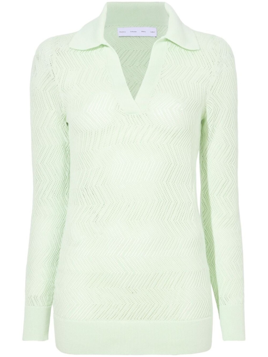 Джемпер Agnes с узором зигзаг Proenza Schouler White Label, зеленый