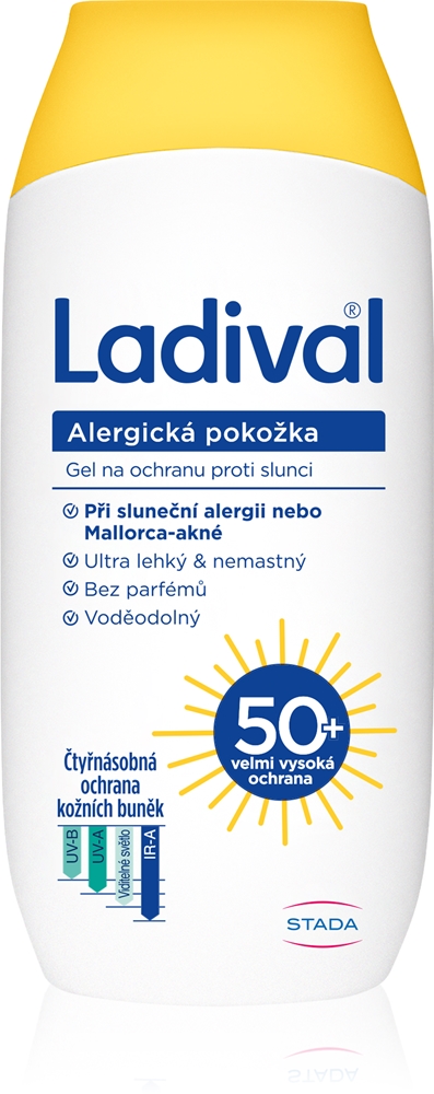 

Солнцезащитный гелевый крем для кожи, склонной к аллергии на солнце, с фактором защиты 50+ Ladival, 200 мл
