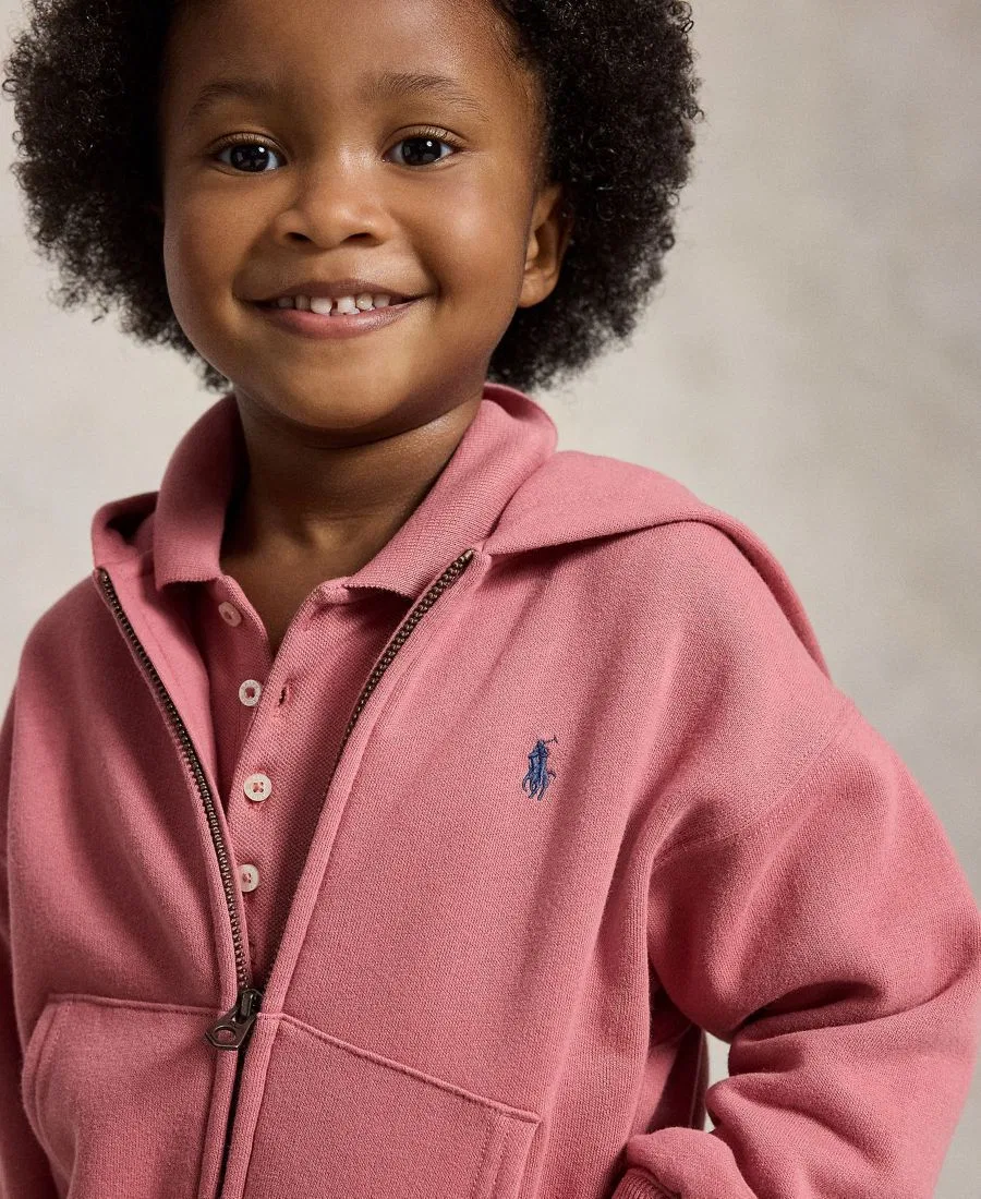 Худи с длинным рукавом, на молнии Polo Ralph Lauren, Canvas Pink — фото 3