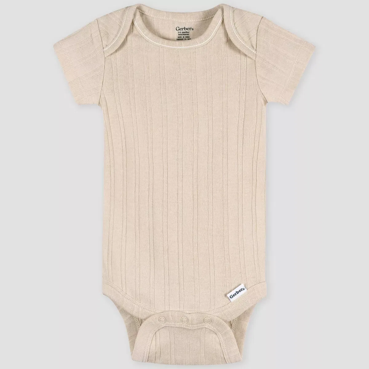Детское боди для мальчиков с принтом 2-Pack Striped Onesie NEWBORN, Tan — фото 3