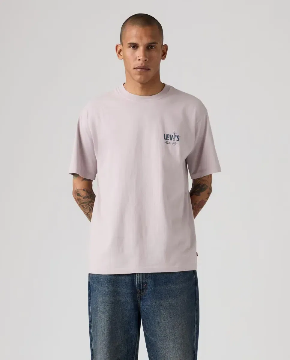 Мужская футболка с коротким рукавом с принтом Levi's, Lila