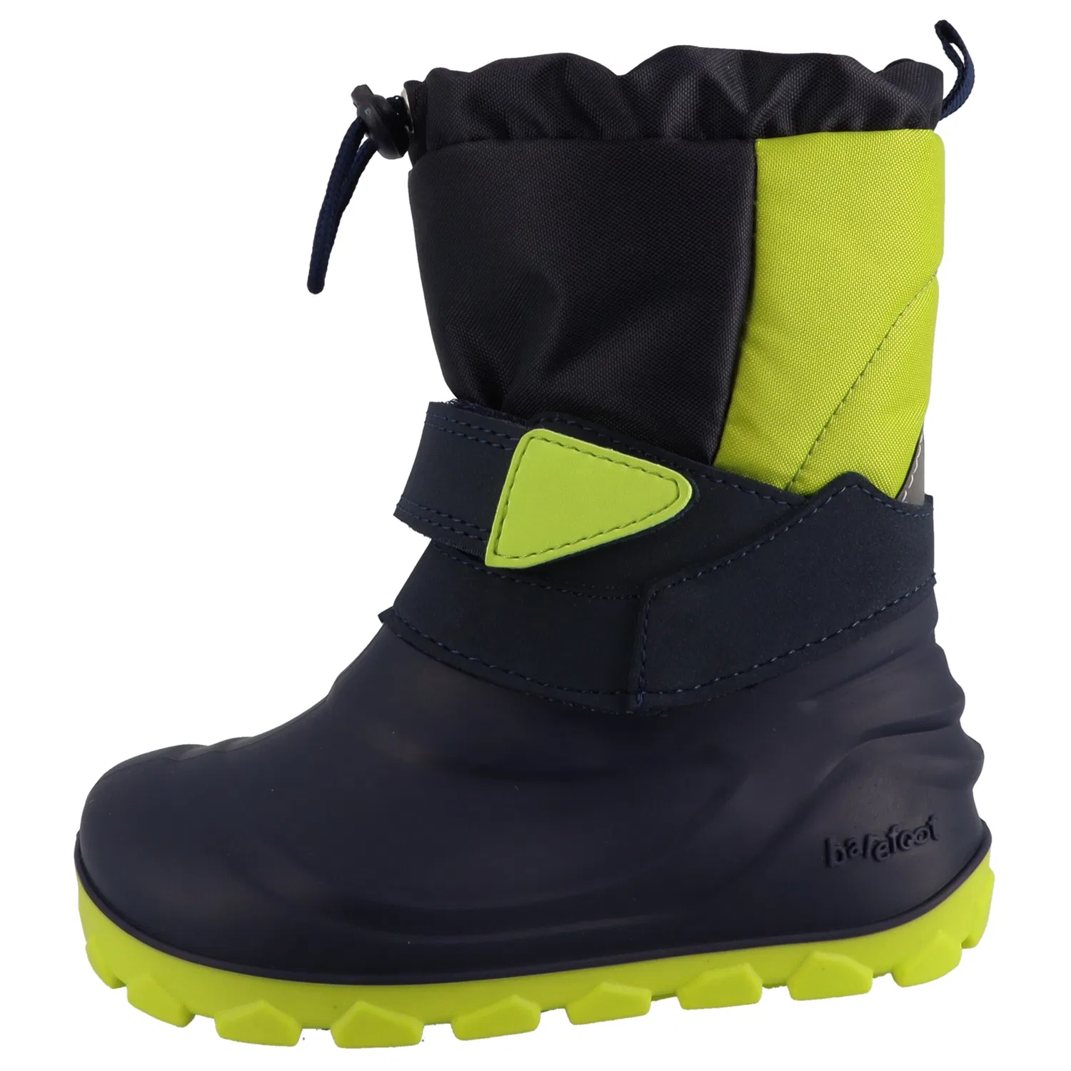 Детские ботинки-липучки с теплой подкладкой Lurchi, Navy/Neon Green