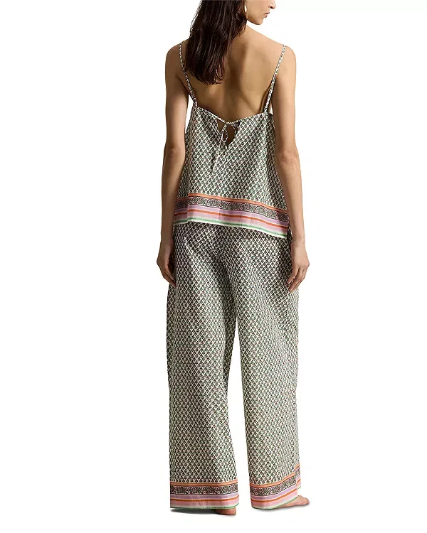 Женский комплект пижамы с принтом Cami Tunic & Cropped Pajama Set Polo Ralph Lauren, Block Print — фото 2