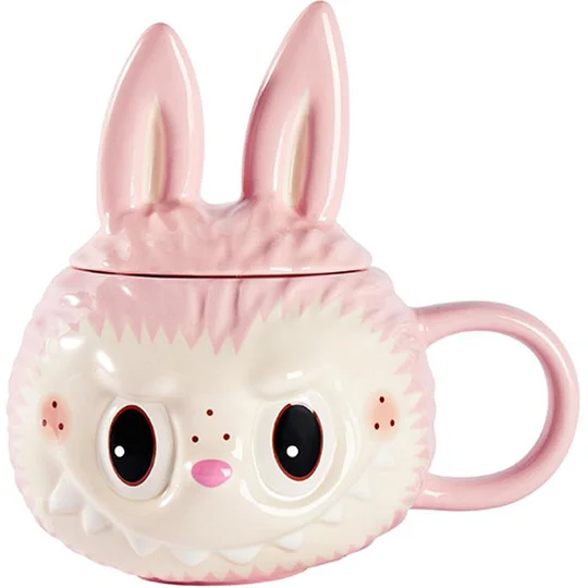 

Кружка Pop Mart Labubu 400 мл, розовый/белый
