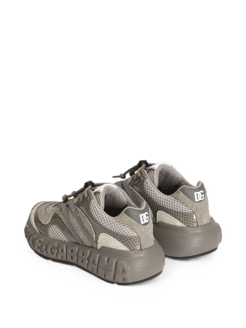 Кроссовки DG Bounce 12 из спилковой телячьей кожи Dolce & Gabbana Kids, серый — фото 3