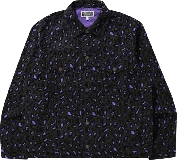 

Куртка BAPE Leopard Tracket Jacket 'Black', черный