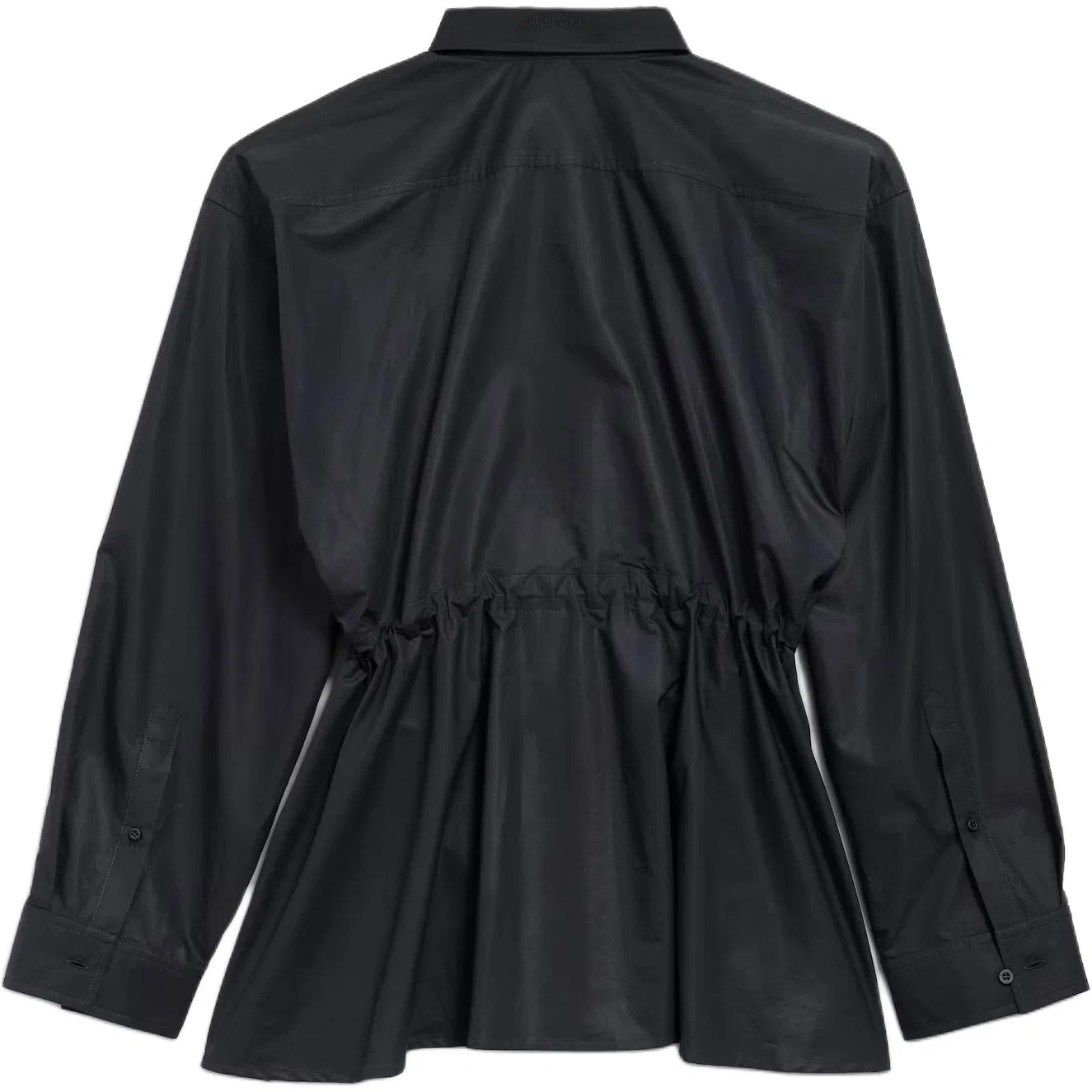 Женское платье-рубашка с эффектом песочных часов Black Balenciaga, Black — фото 2