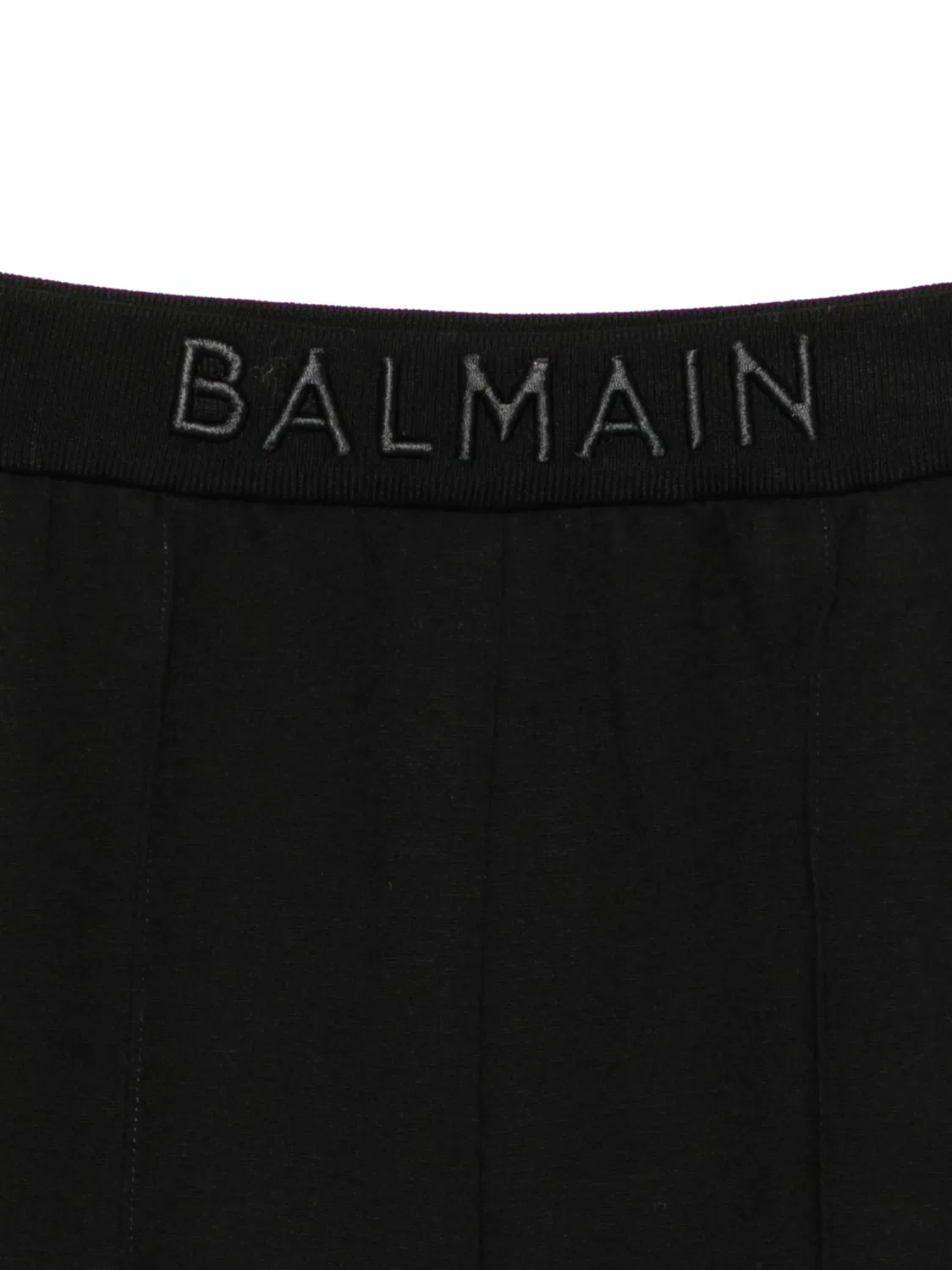 Детские брюки с вышитым логотипом - черные Balmain, черный — фото 2