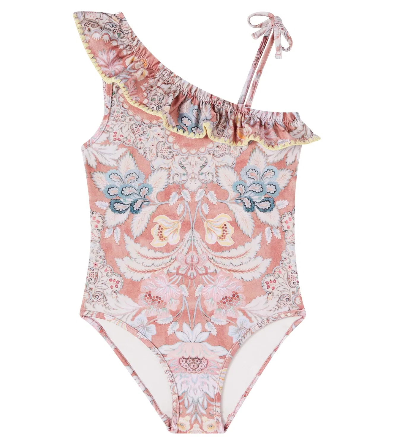 Купальник с цветочным принтом Zimmermann Kids, красный