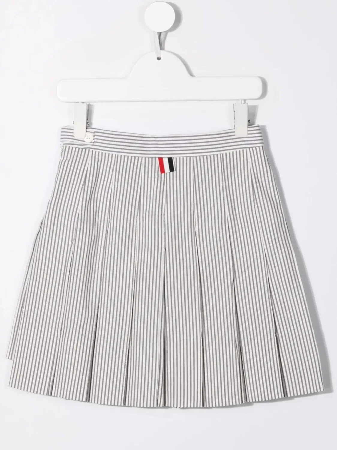 Юбка с Плиссировкой и Полосами RWB Thom Browne, серый — фото 3