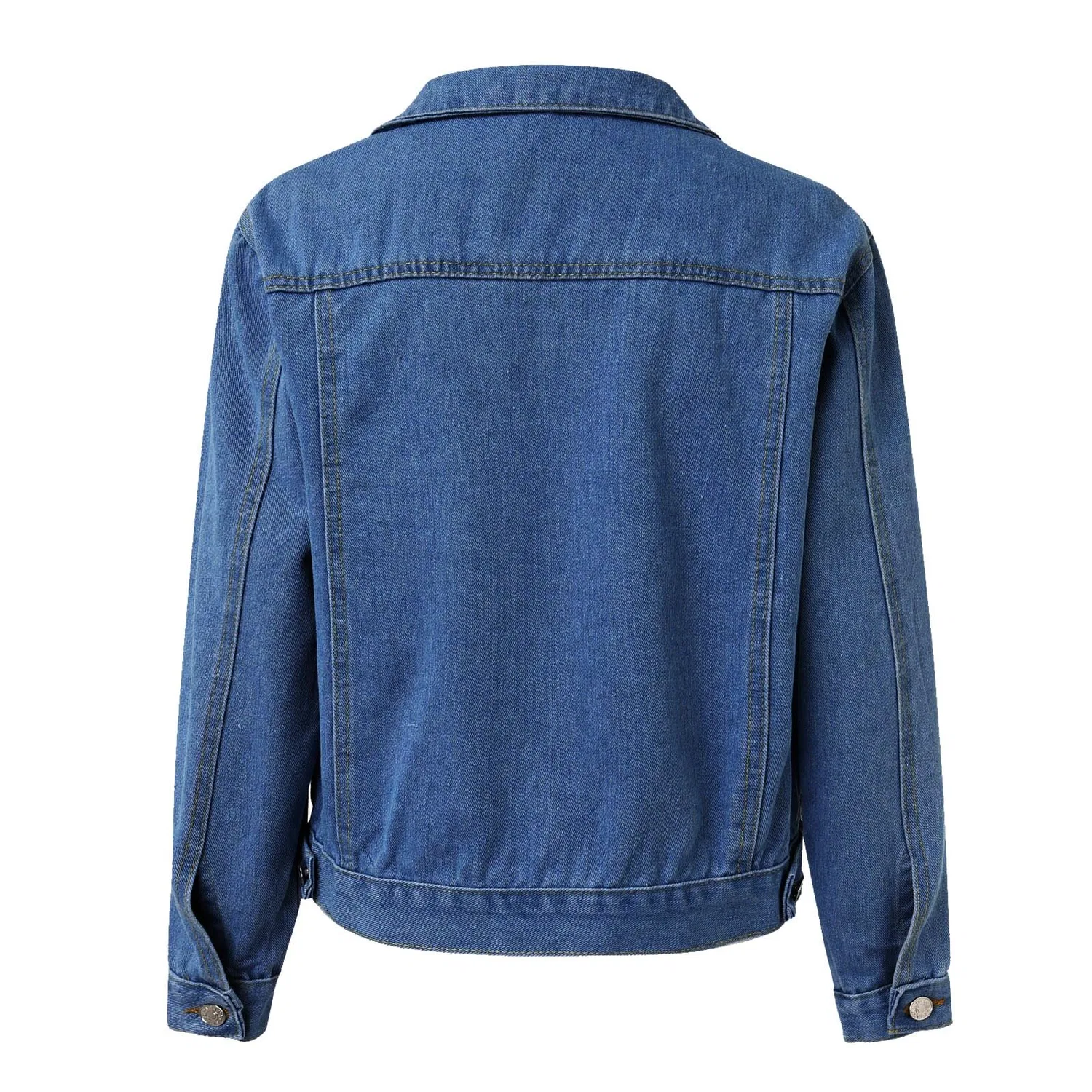 Женская джинсовая куртка slim fit, Blu — фото 4