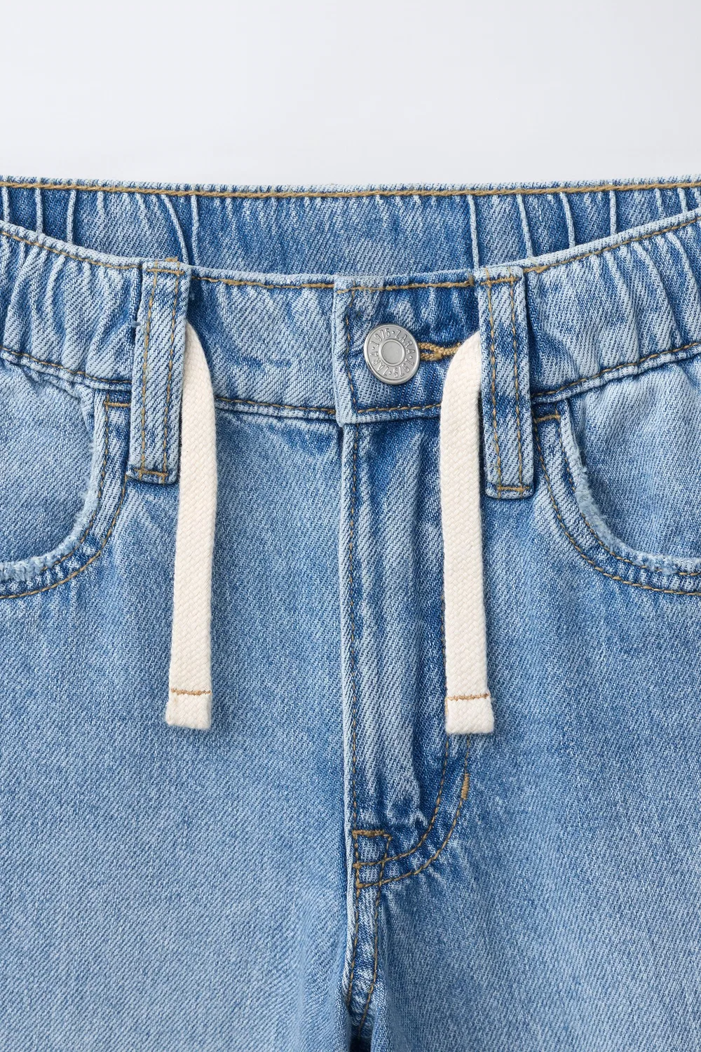 Свободные джинсы-баллоны на шнуровке ZARA, Blue — фото 3