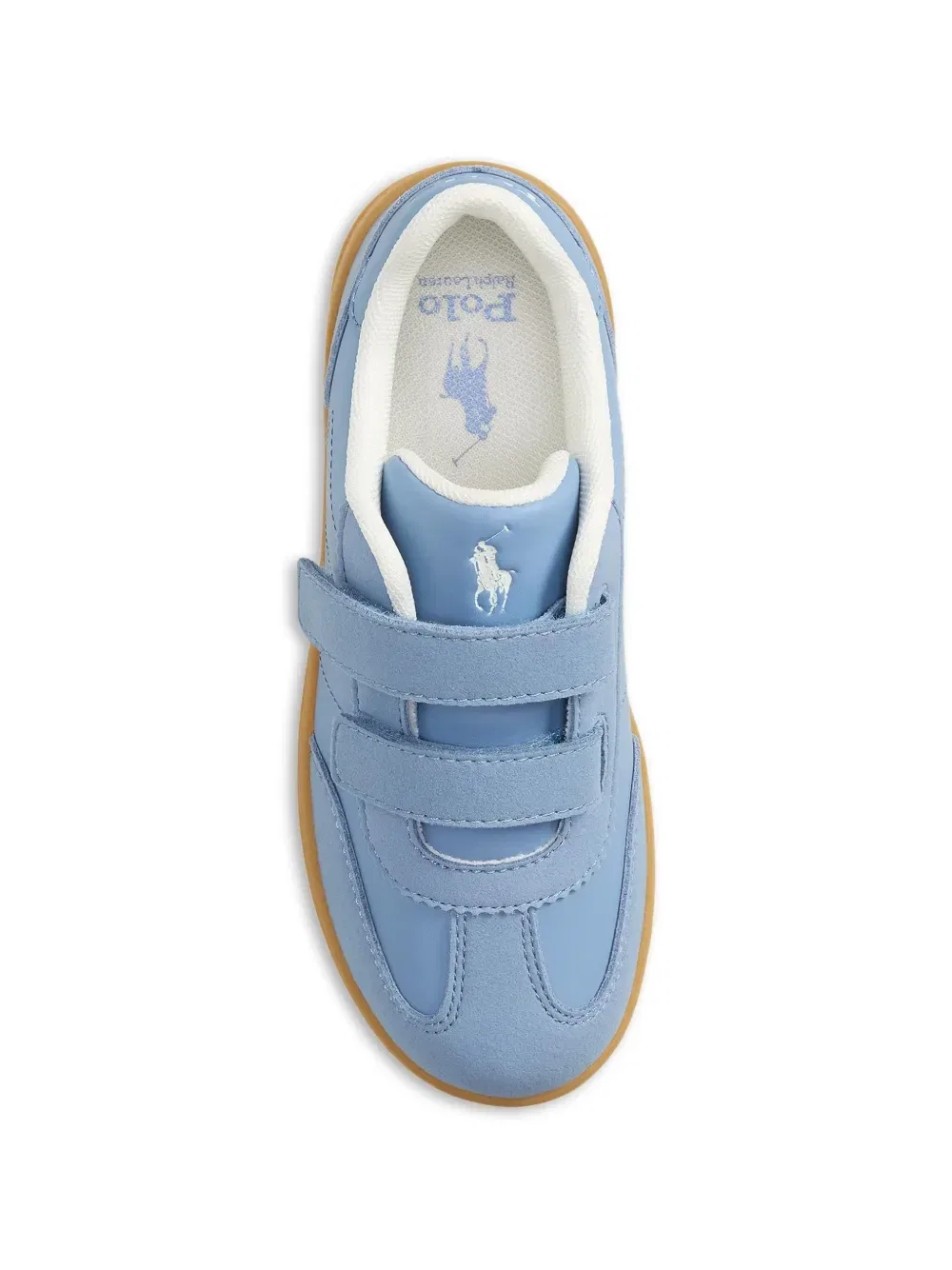 Кроссовки на липучках с логотипом Polo Ralph Lauren Kids, синий — фото 3