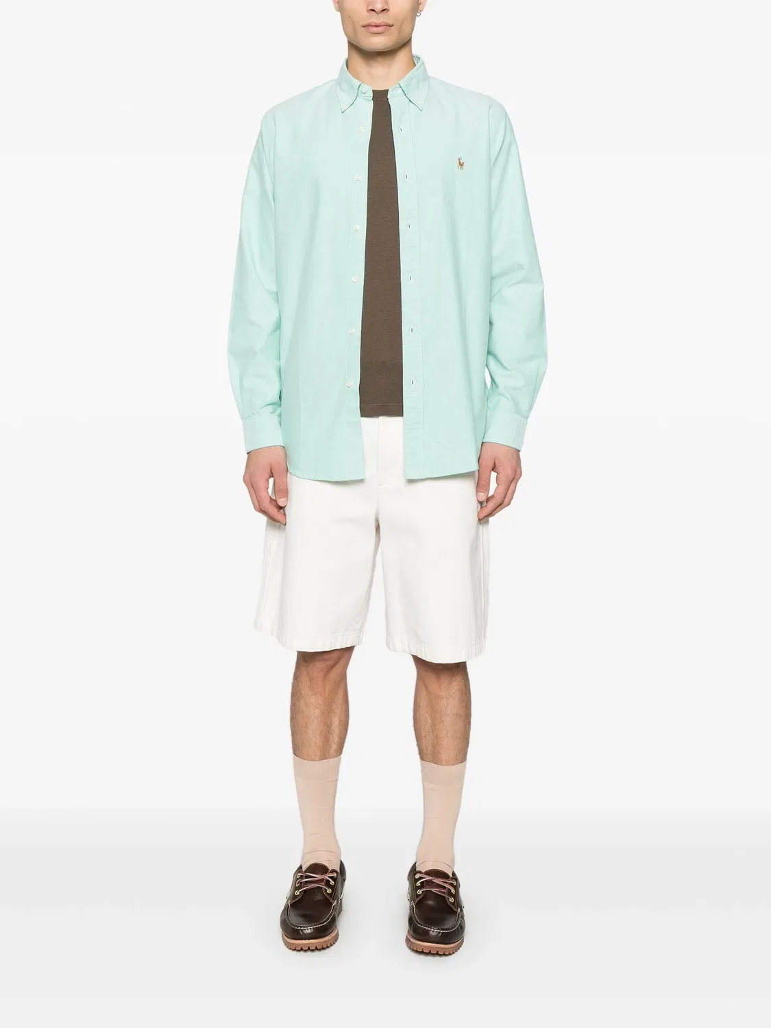 Рубашка Featherweight Polo Ralph Lauren, зеленый — фото 4