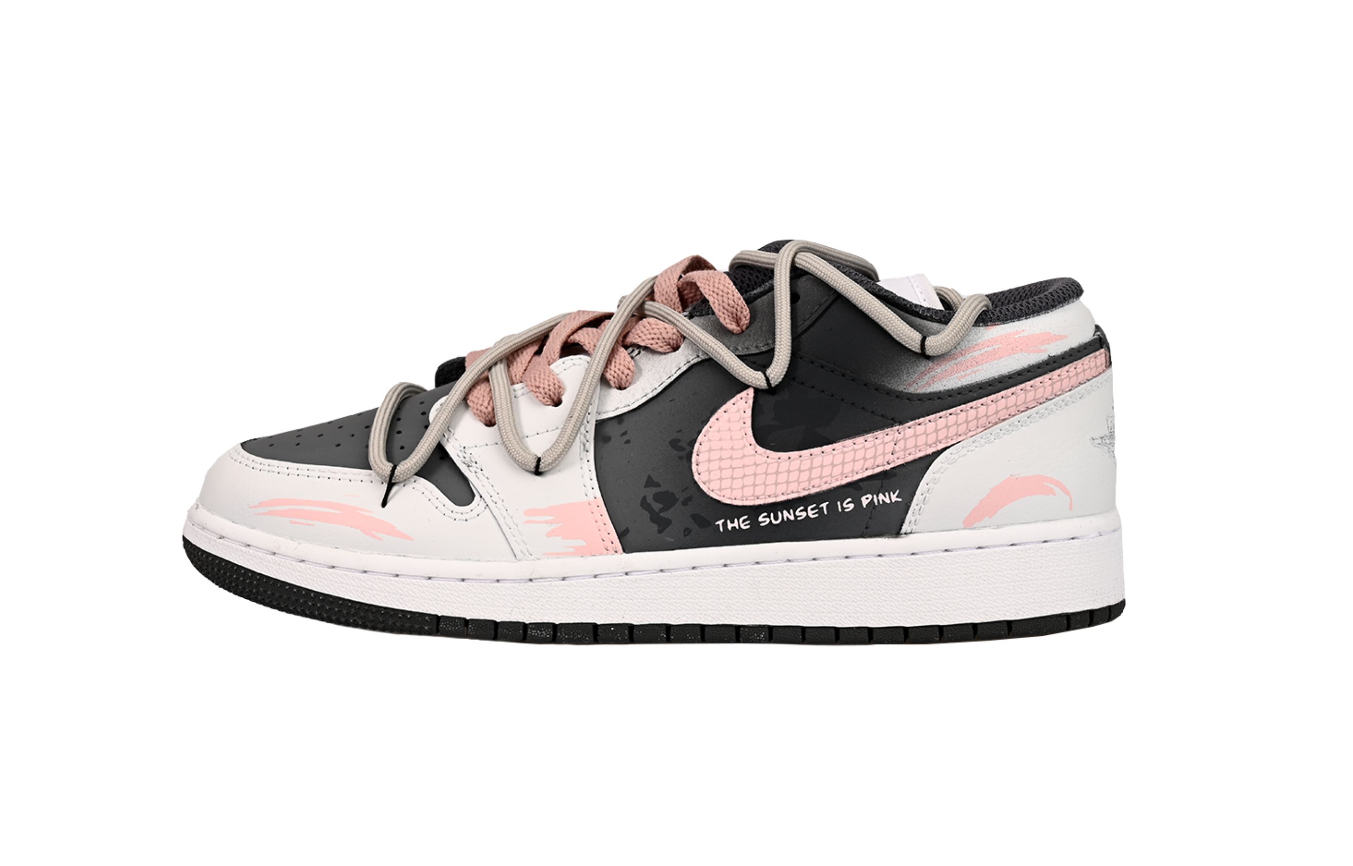

Баскетбольные кроссовки Air 1 SAML Low Top для детей и подростков Jordan, черный/розовый