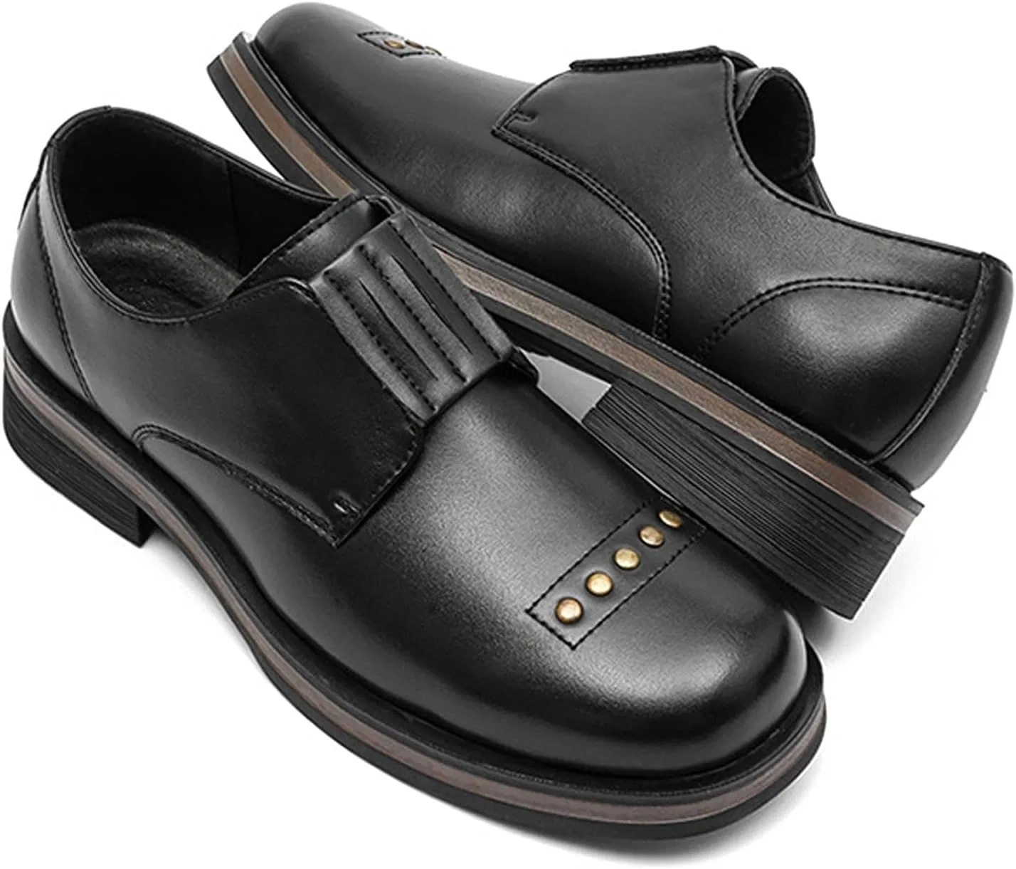 Лоферы мужские на массивном каблуке, Loafers, Black BEDGMDEG — фото 4