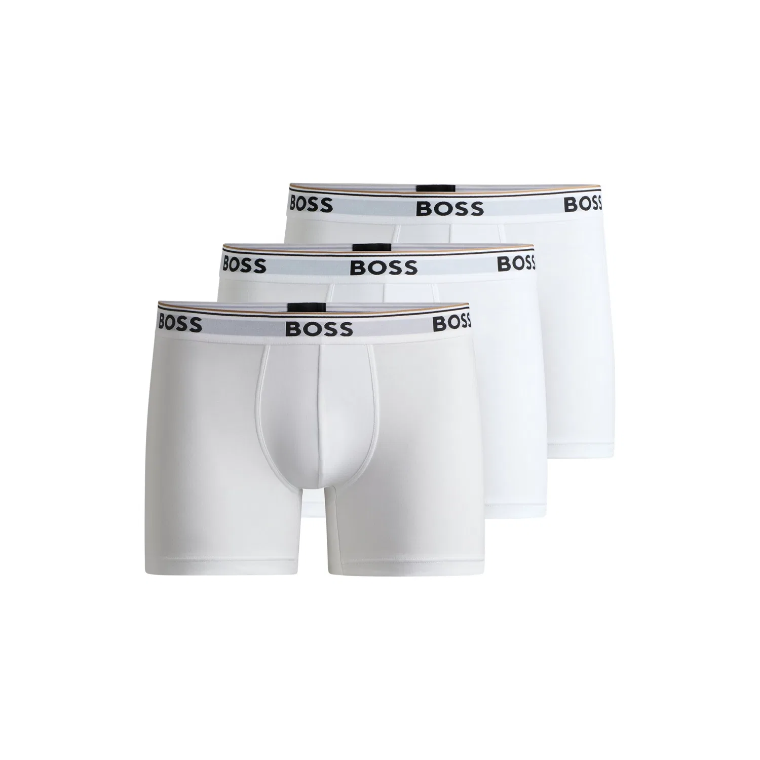 Мужские боксеры из 3 штук с контрастным поясом BOSS, Black