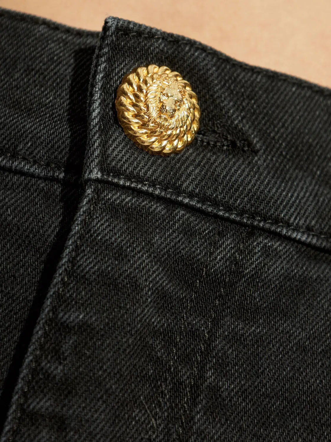 Balmain Удлиненные джинсы из черного денима — фото 2
