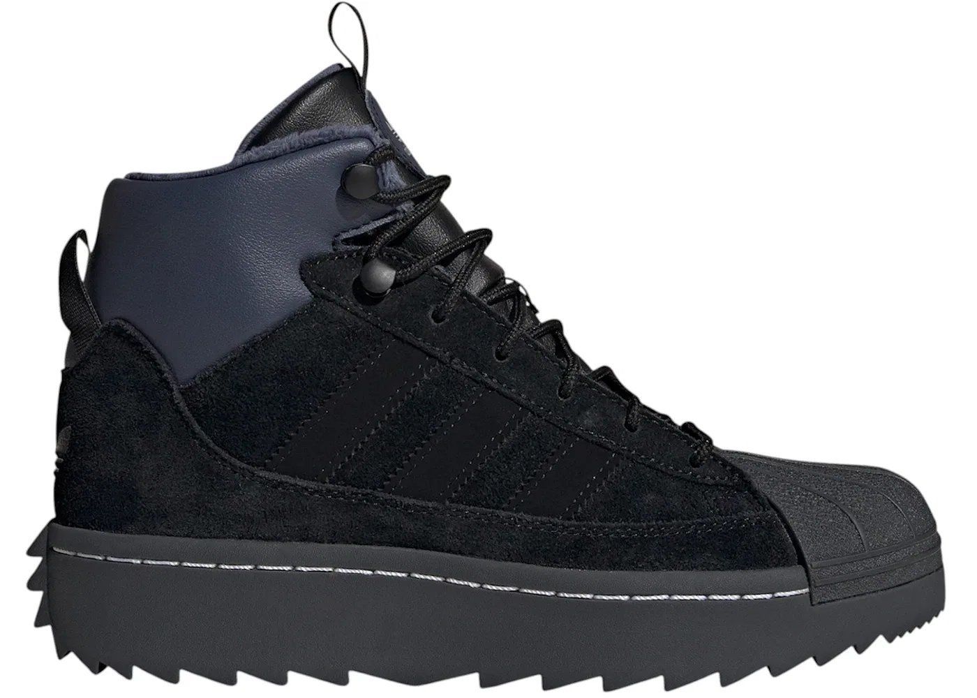 Детские кроссовки Lifestyle с зимней защитой Adidas Superstar Winterized Trek, Core Black Core Black Carbon