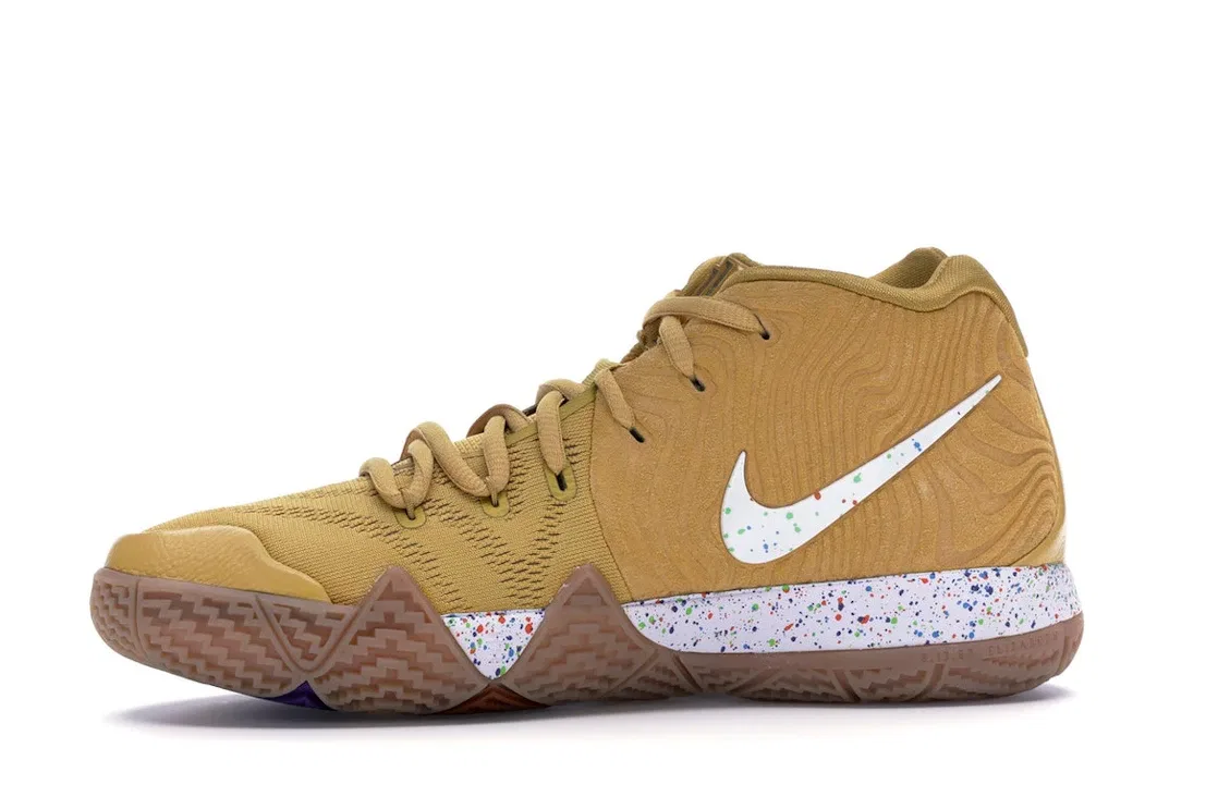 Детские кроссовки для мальчиков с кроссовками Nike Kyrie 4, Metallic Gold Coin/White — фото 3