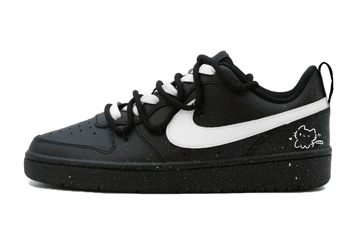 Детские кроссовки для скейтбординга с кожаным верхом Nike Court Borough, Черный