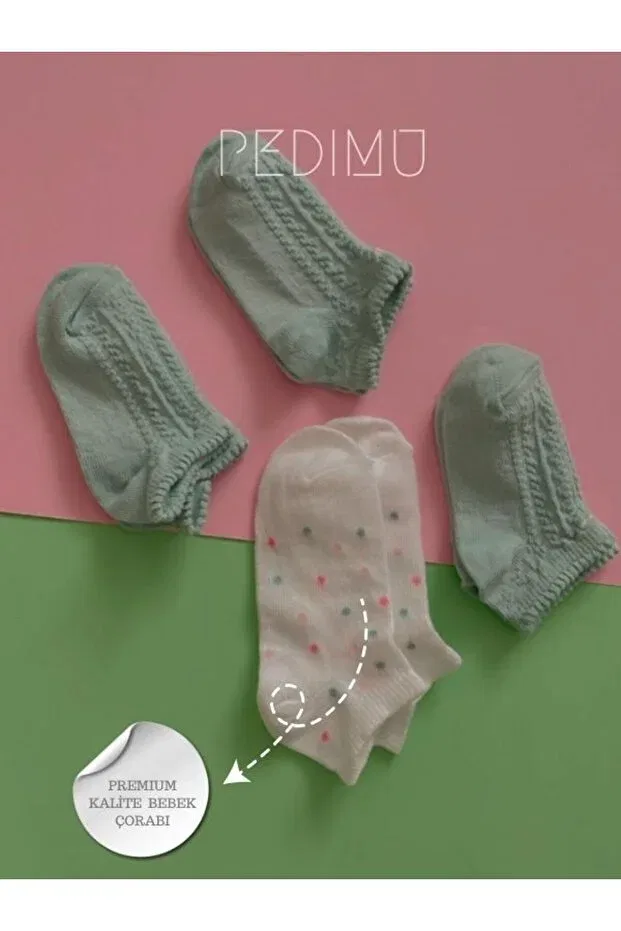 Детский комплект носков для новорожденных хлопковый Pedimu, Mint