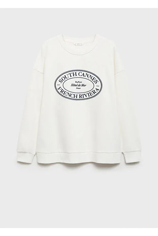 Детское худи для девочек с принтом Off-White girl's sweatshirt Mango, Off White