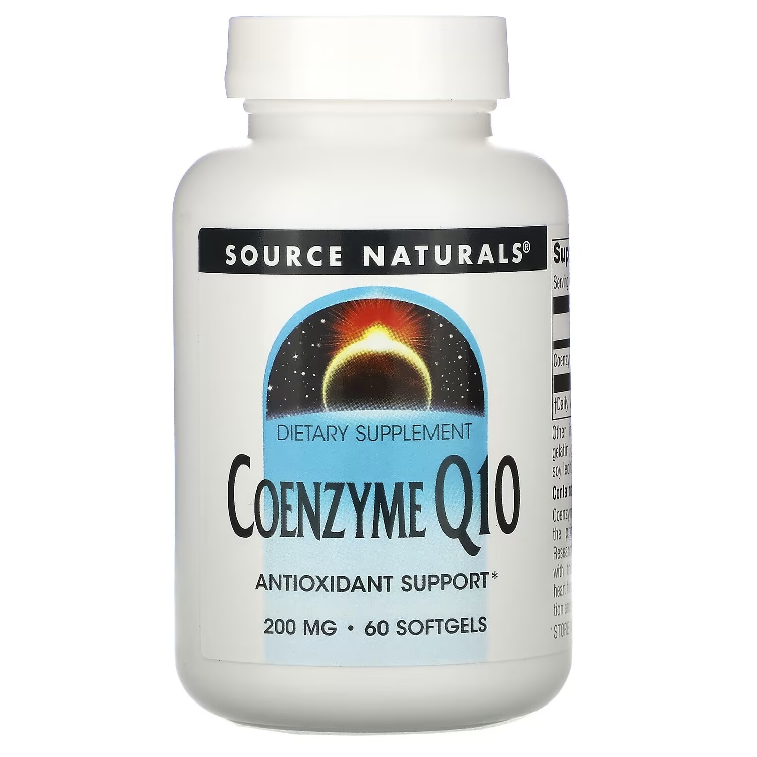 

Source Naturals коэнзим Q10 200 мг, 60 мягких таблеток