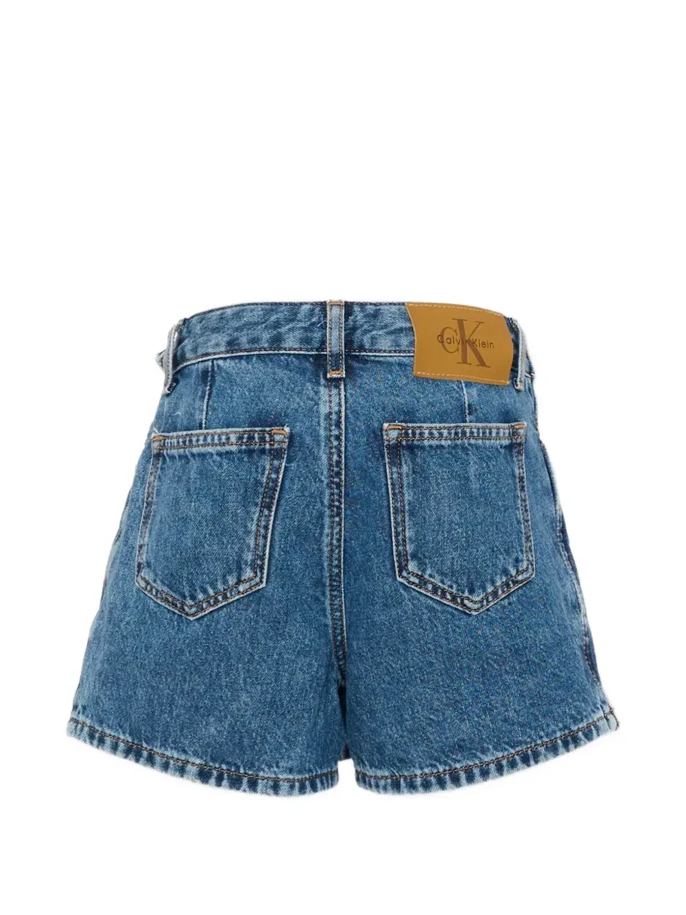Джинсовые шорты-юбка на запахе Calvin Klein Kids, синий — фото 2