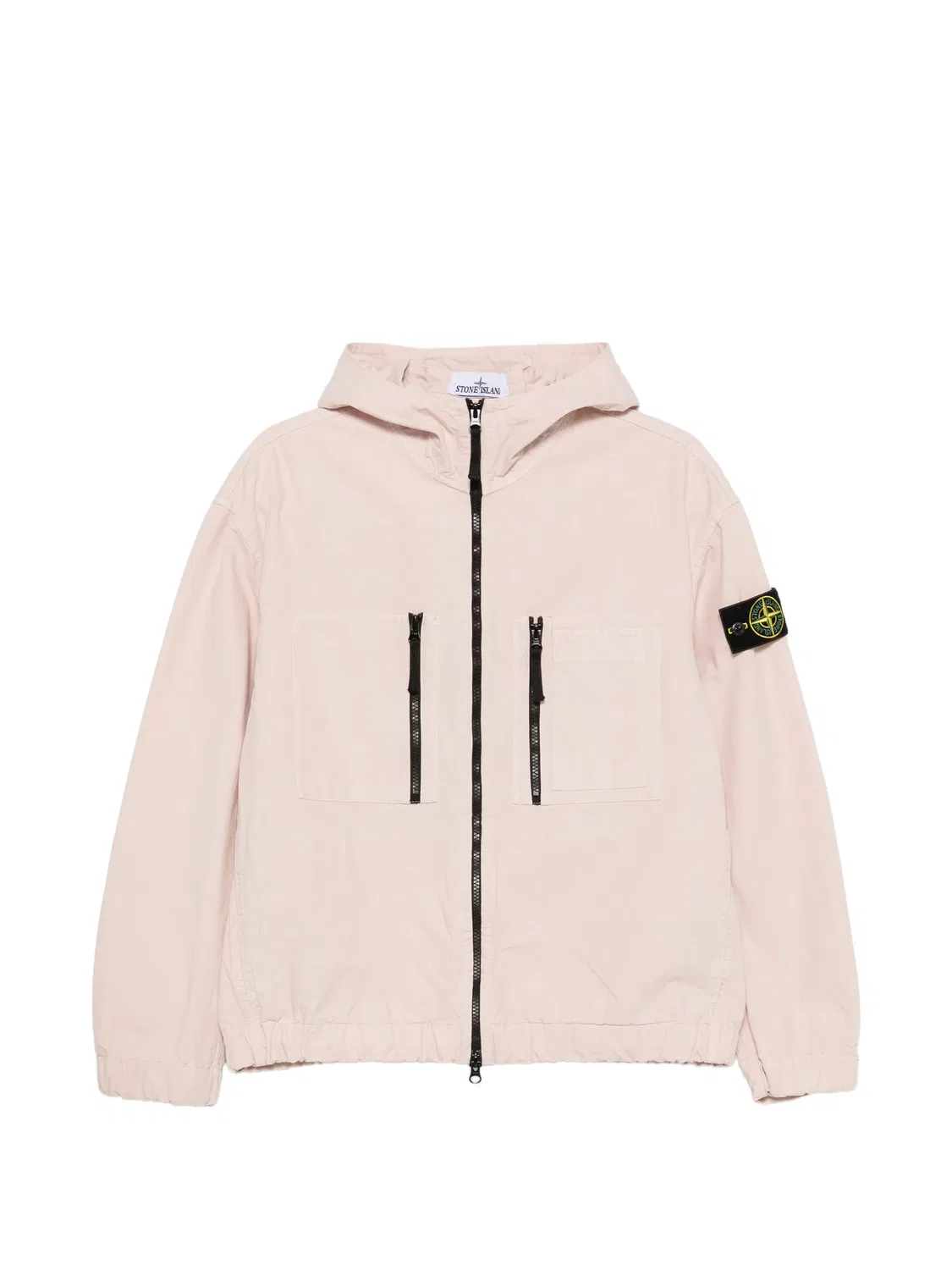 Куртка с капюшоном на молнии, розовая Stone Island, розовый