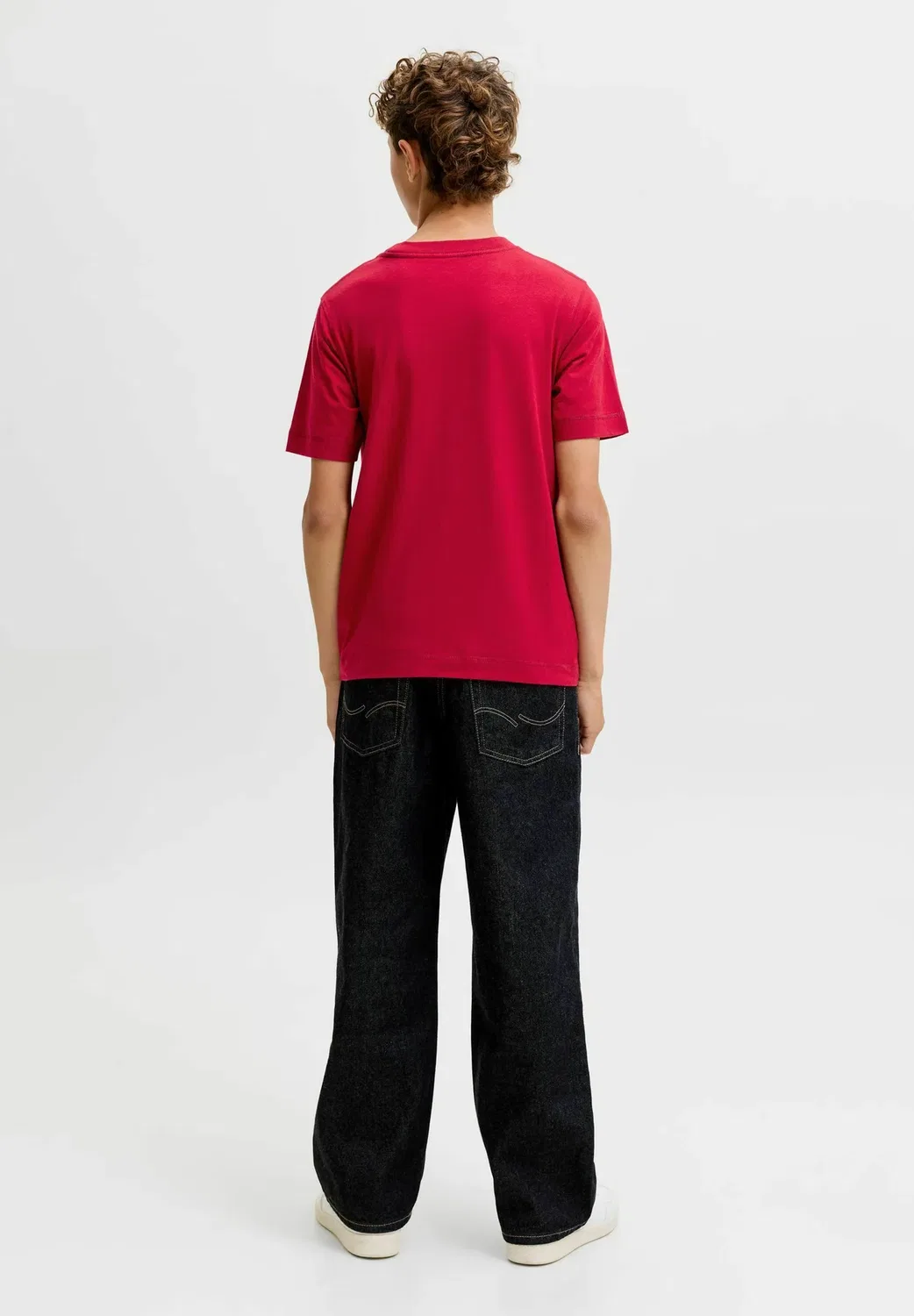 Jornorrebro emb tee ss cn noos jnr - print t-shirt Jack & Jones Junior, Rio Red — фото 3