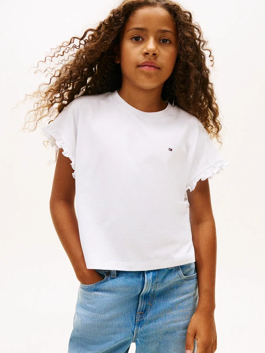 Детская футболка 'ESSENTIAL' белого цвета Tommy Hilfiger Kids — фото 2